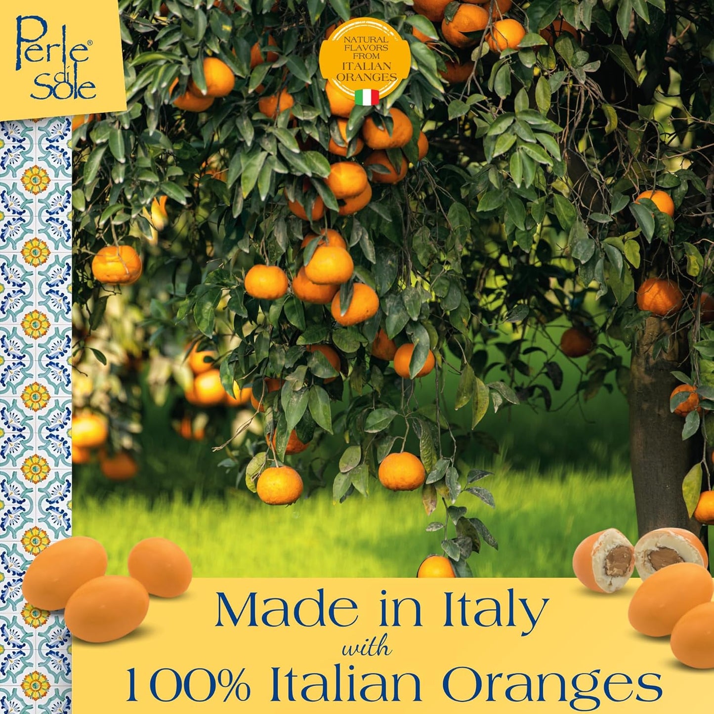 Almendras grageas con sabor a limón