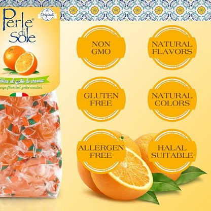 Suaves gelatinas de naranja elaboradas con aceites esenciales de naranjas de Sorrento