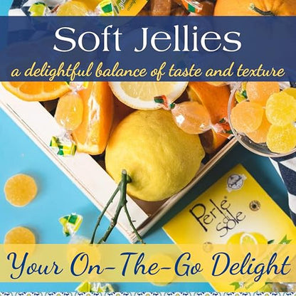 Suaves gelatinas de naranja elaboradas con aceites esenciales de naranjas de Sorrento