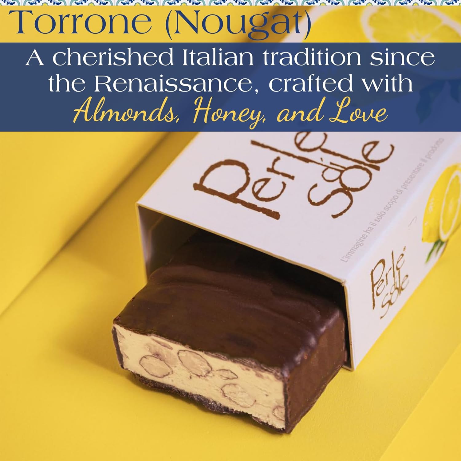 Turrón Suave De Limoncello Bañado En Chocolate Oscuro (5.29 Oz)