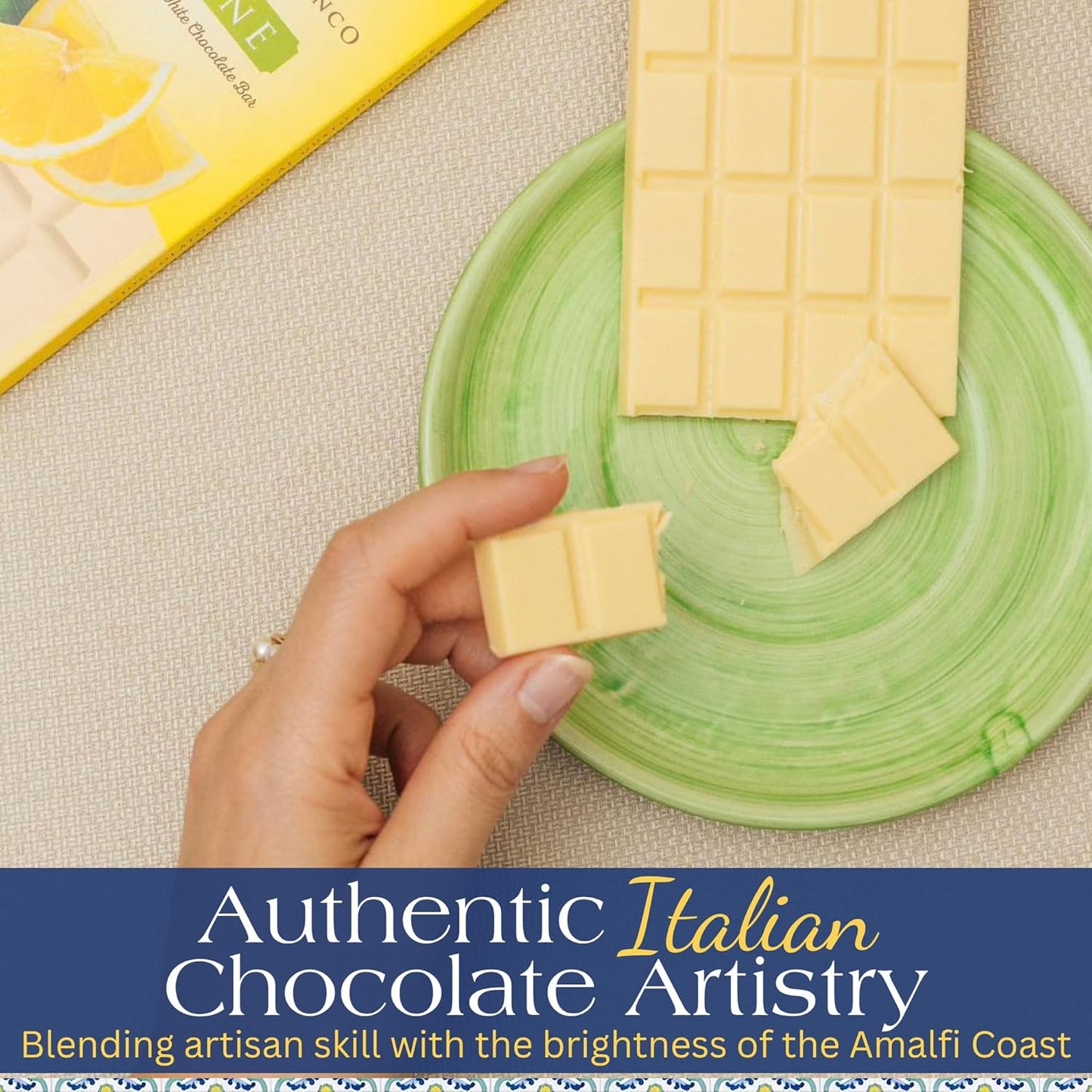 Barra de chocolate blanco con sabor a limón (3,5 oz | 100 g)