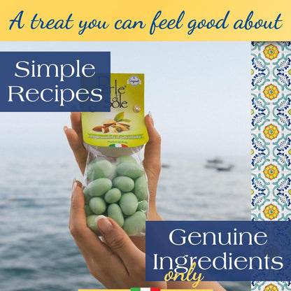 Almendras grageas con sabor a limón