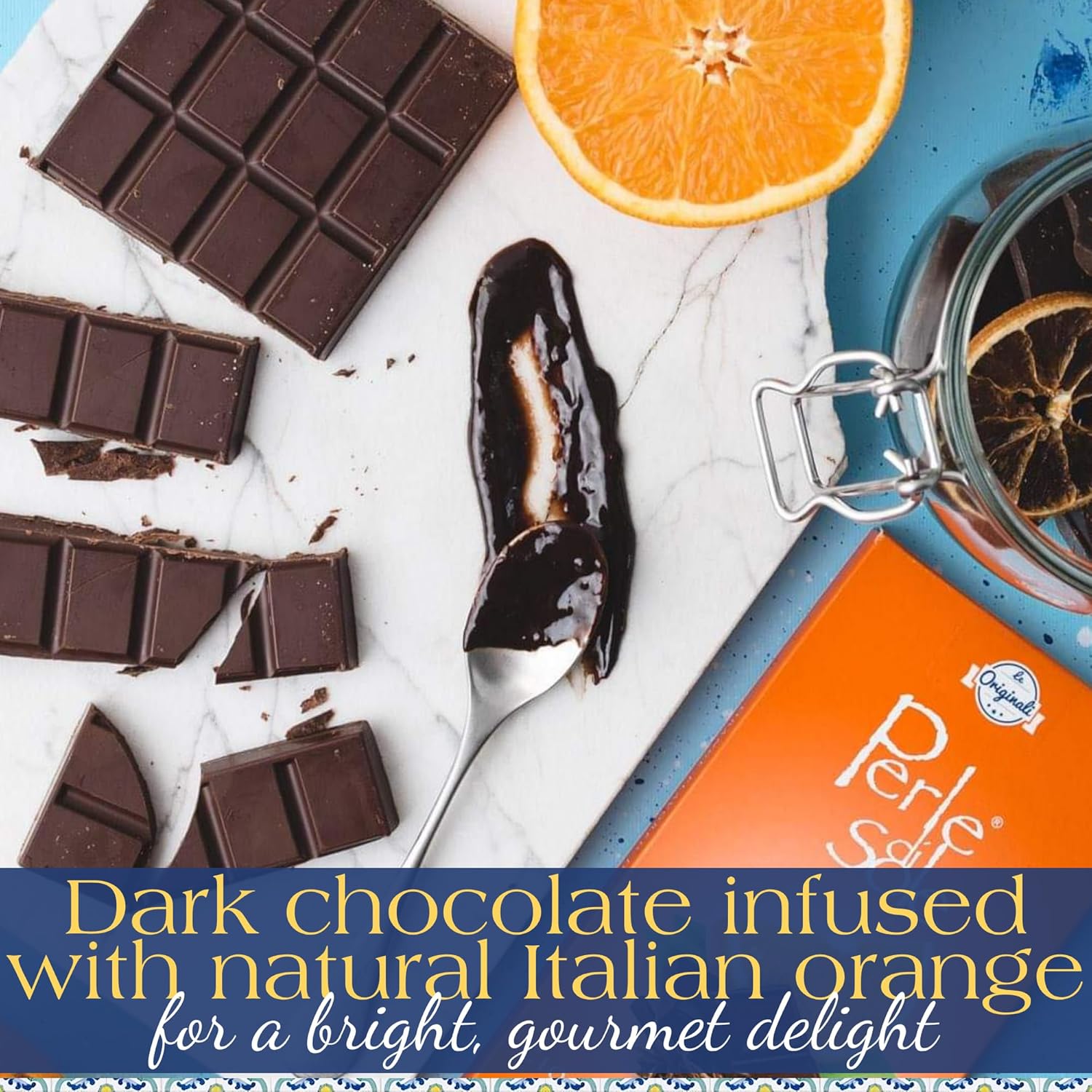 Orange Flavored Dark Chocolate Bar (3.5 Oz)