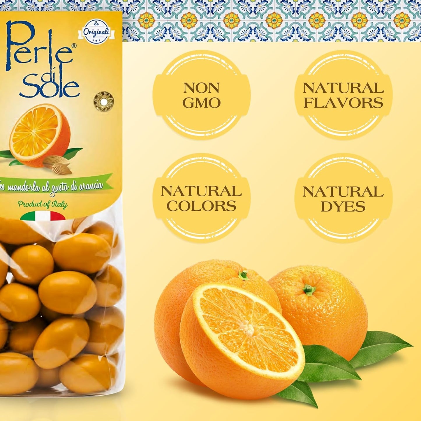 Almendras grageas con sabor a limón