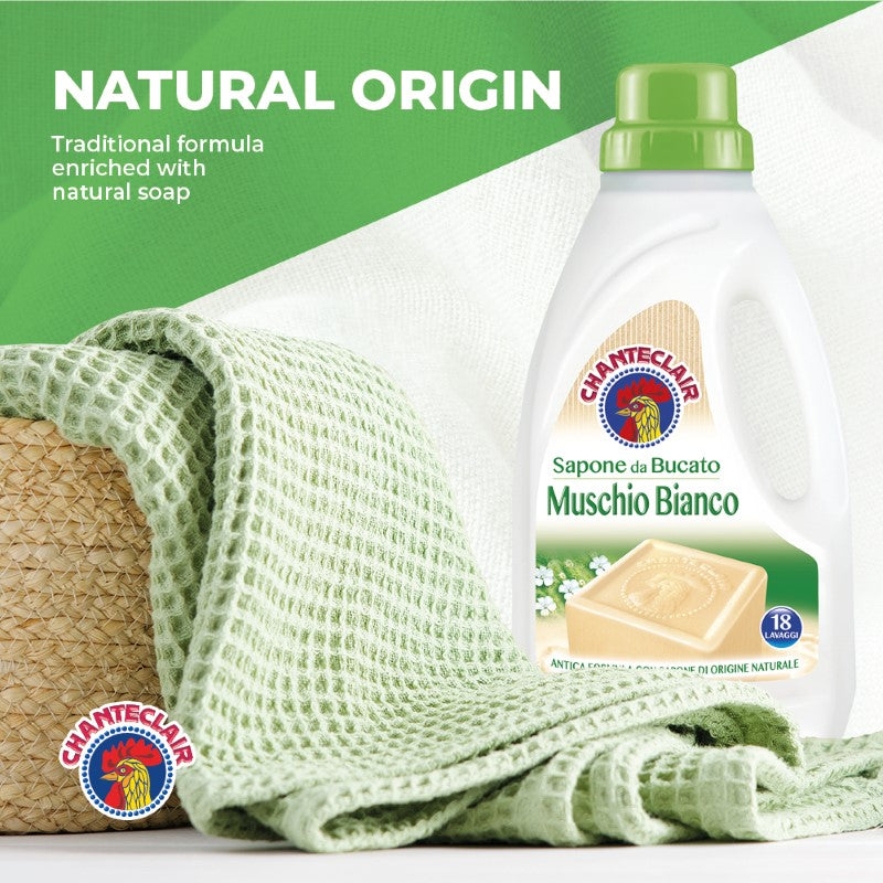 Détergent à lessive liquide parfum musc blanc (38,9 fl oz | 1150 ml)
