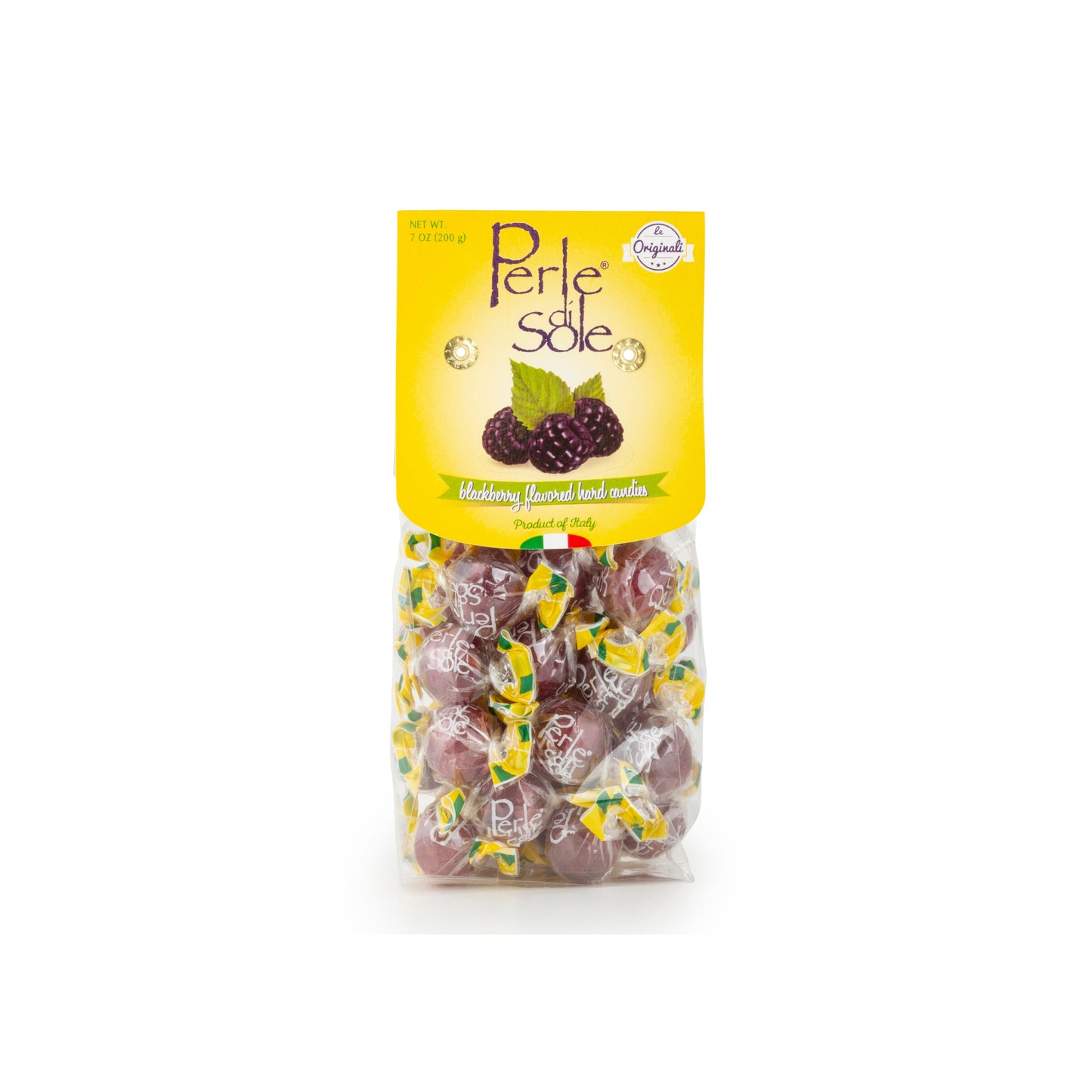 Perle di Sole Blackberry Drops — Fizzy Filled Italian Hard Candy