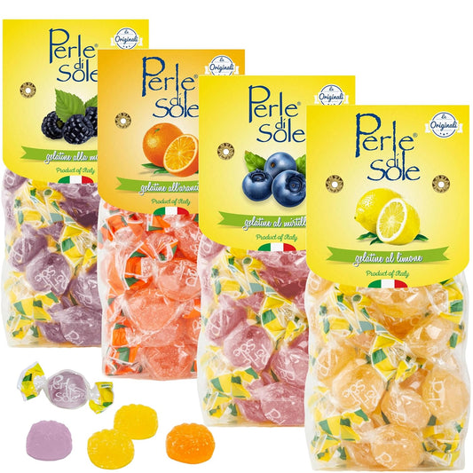 Caramelos Duros Surtidos de 4 Sabores con Relleno de Tarta Gaseosa