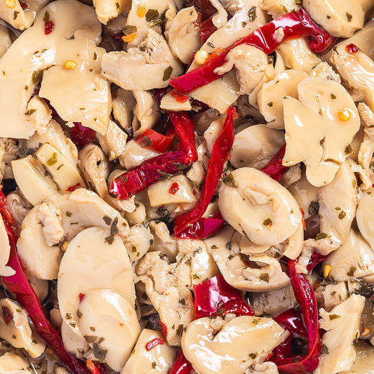 Italian Mushrooms Sliced and Seasoned