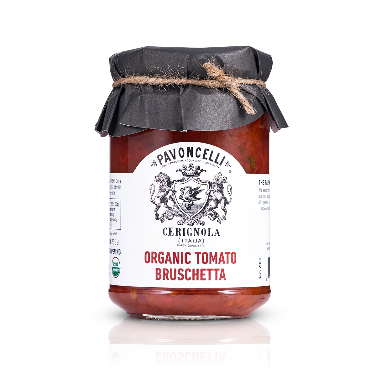 Base de bruschetta aux tomates biologiques