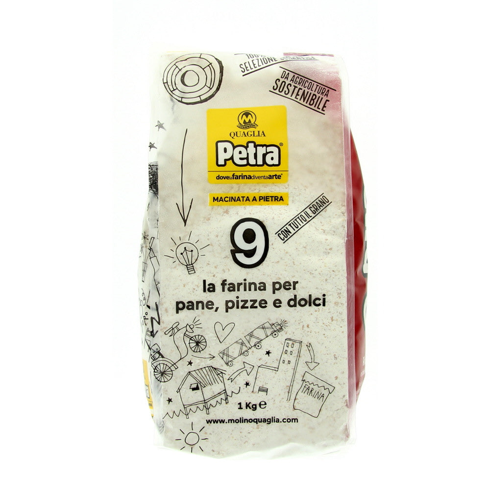 Petra 9 Harina De Trigo Integral Profesional Molida A La Piedra A Partir De Trigo Italiano 100% Certificado - Pizza